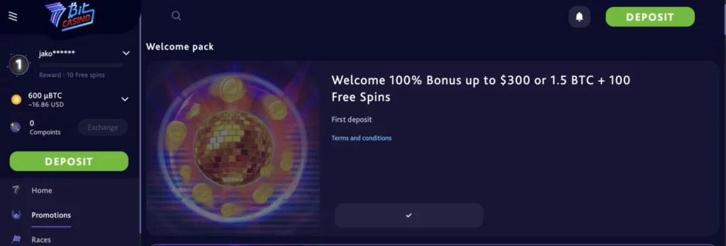 7bit welcome bonus