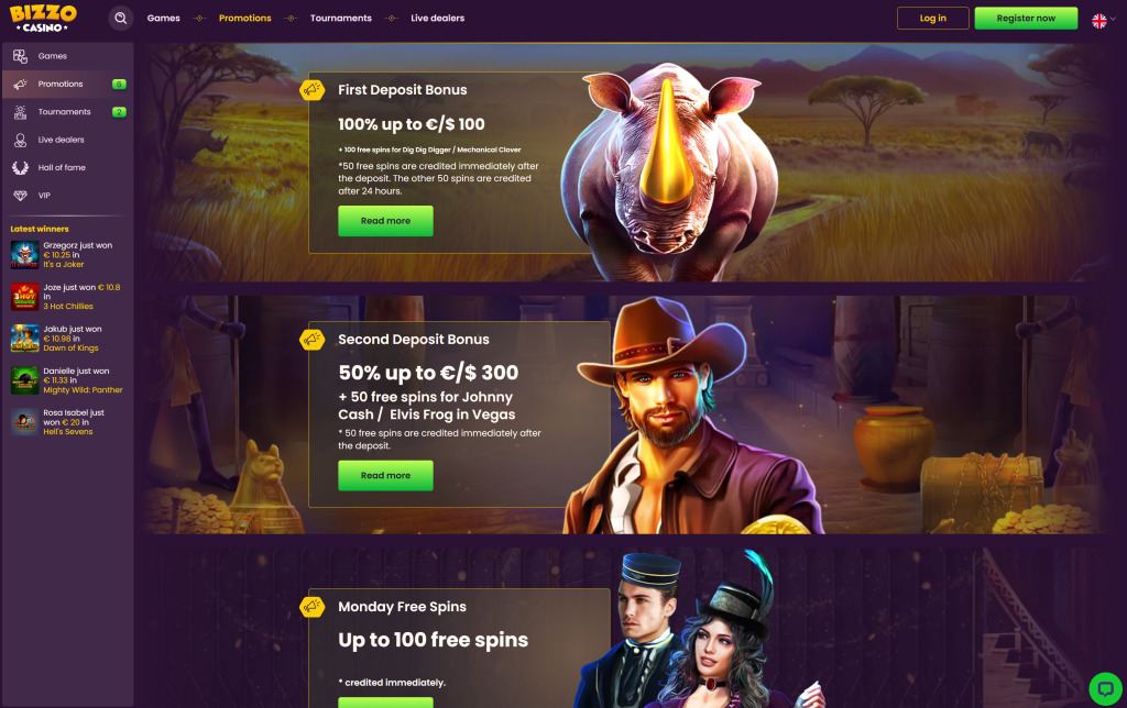 Bizzo Casino Promotions & Bonus Codes