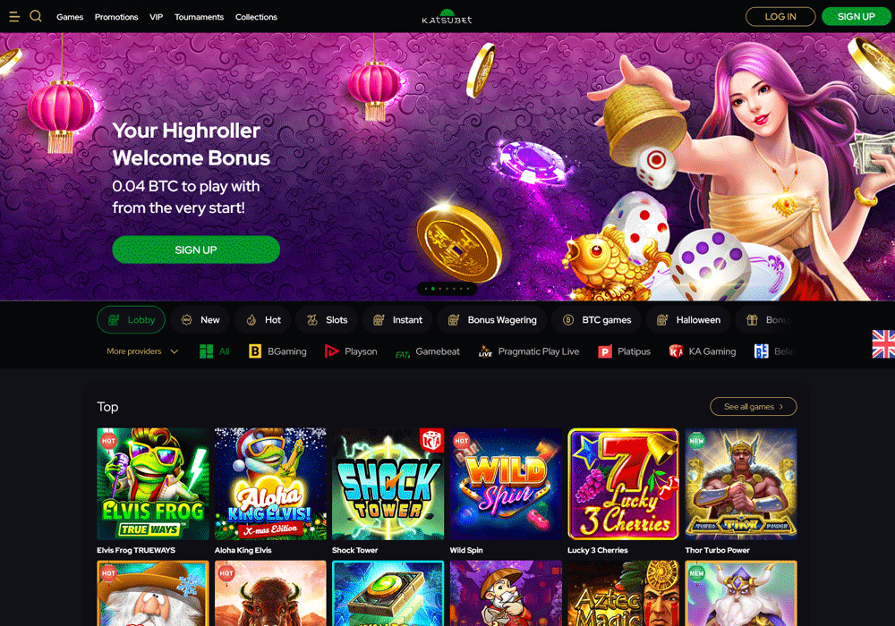 KatsuBet Casino Homepage