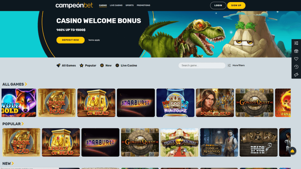 CampeonBet Casino - Review